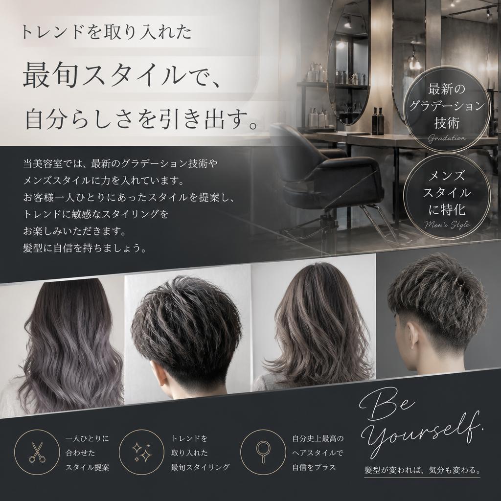 グラデーションやメンズスタイルの魅力